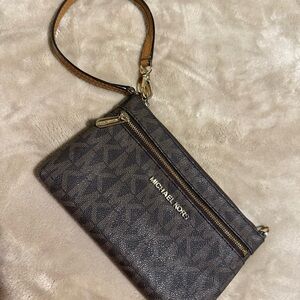 Michael Kors Signature Print Wristlet